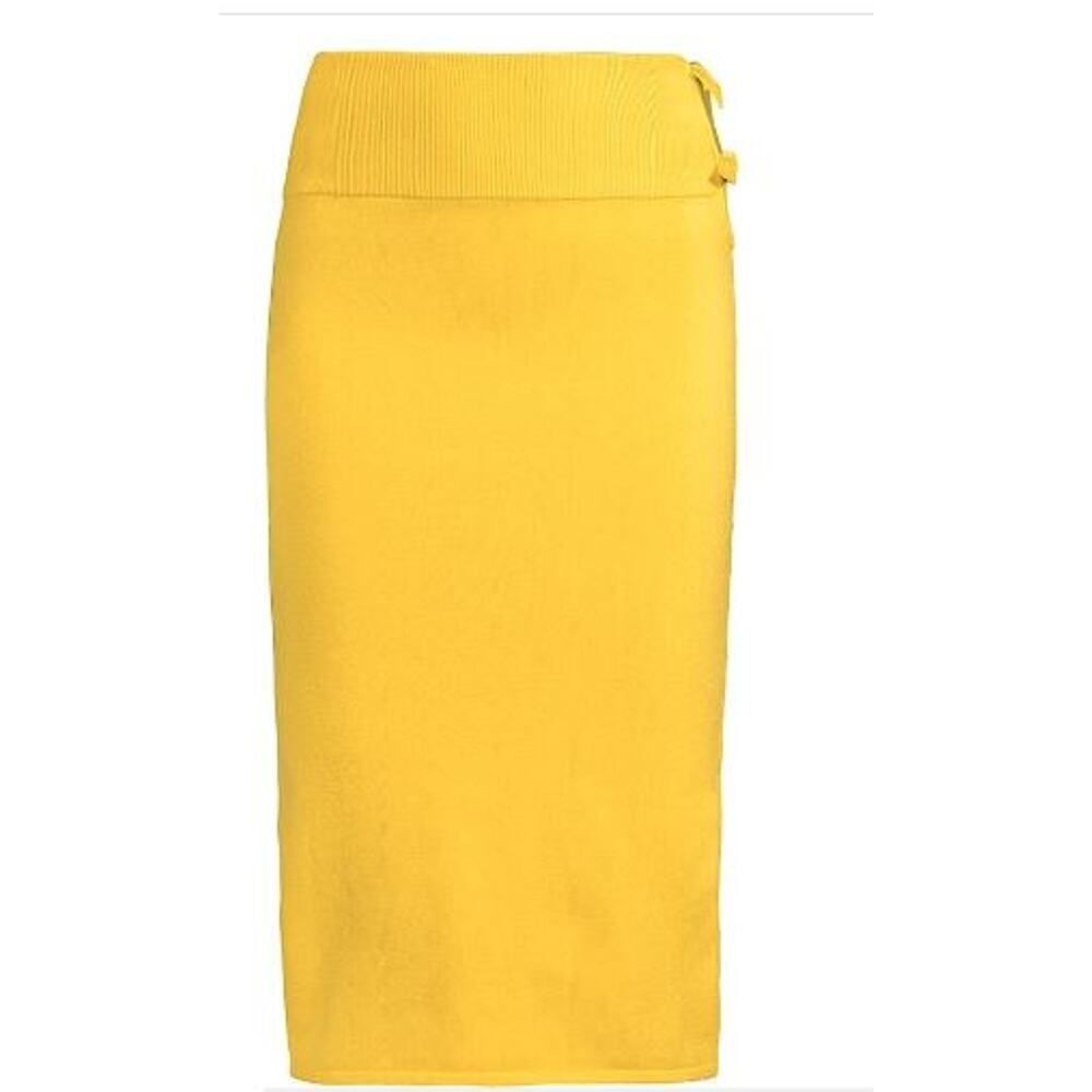 Victor Glemaud Women's Wool Knotted Side Pencil Skirt XS NWT 498 Yellow